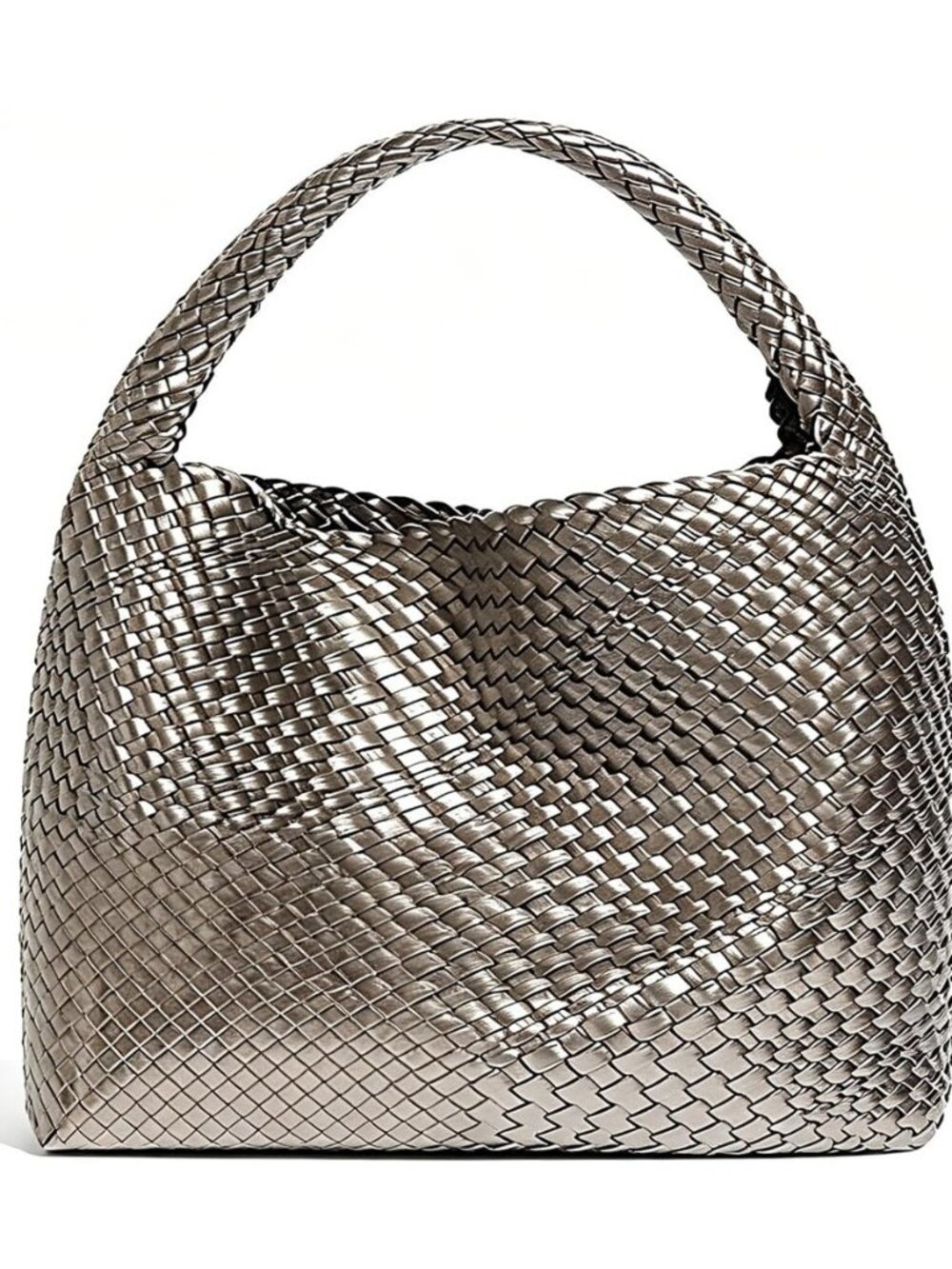Woven Tote Bag for Women with Purse, Fashion Shoulder Hobo Underarm Bags, Large
